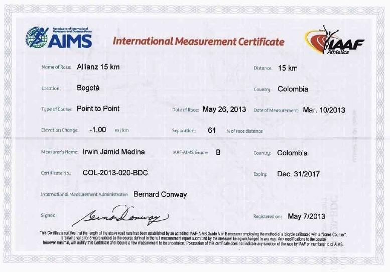 certificado allianz 15k