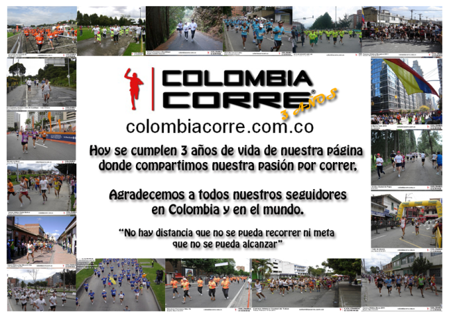 colombia corre cumple 3 años