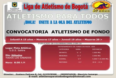 ATLETISMO PARA TODOS en la Liga de Bogotá