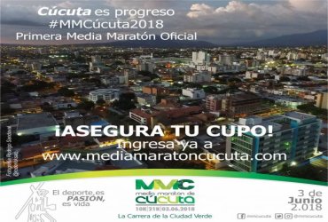 Avanza el proceso de inscripciones a la media maratón de Cúcuta